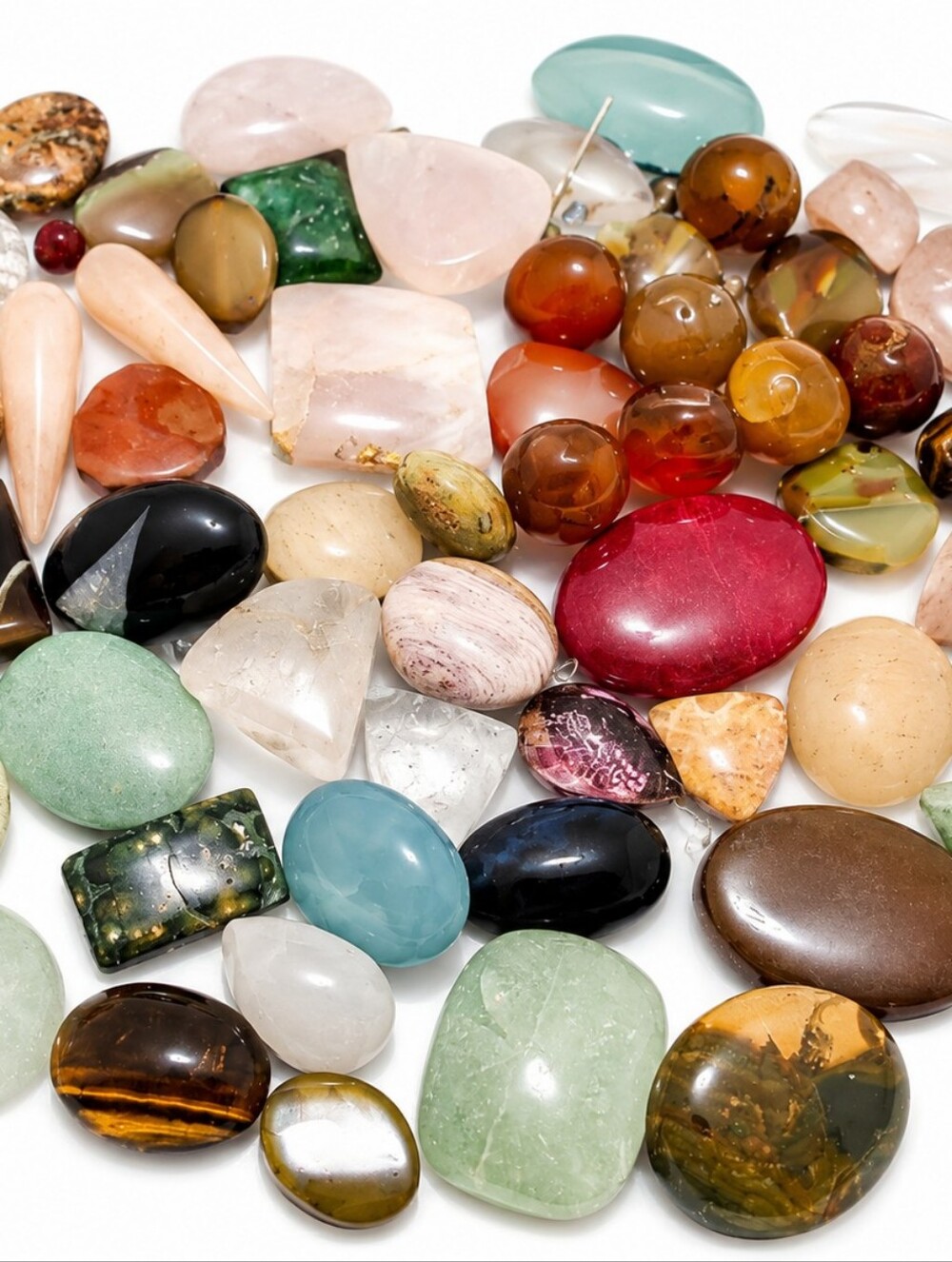 Beautiful assorted polished gemstone & stone cabochons for jewelry Making